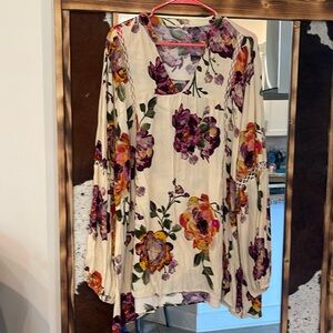 3X Floral Top